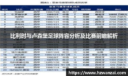 比利时与卢森堡足球阵容分析及比赛前瞻解析